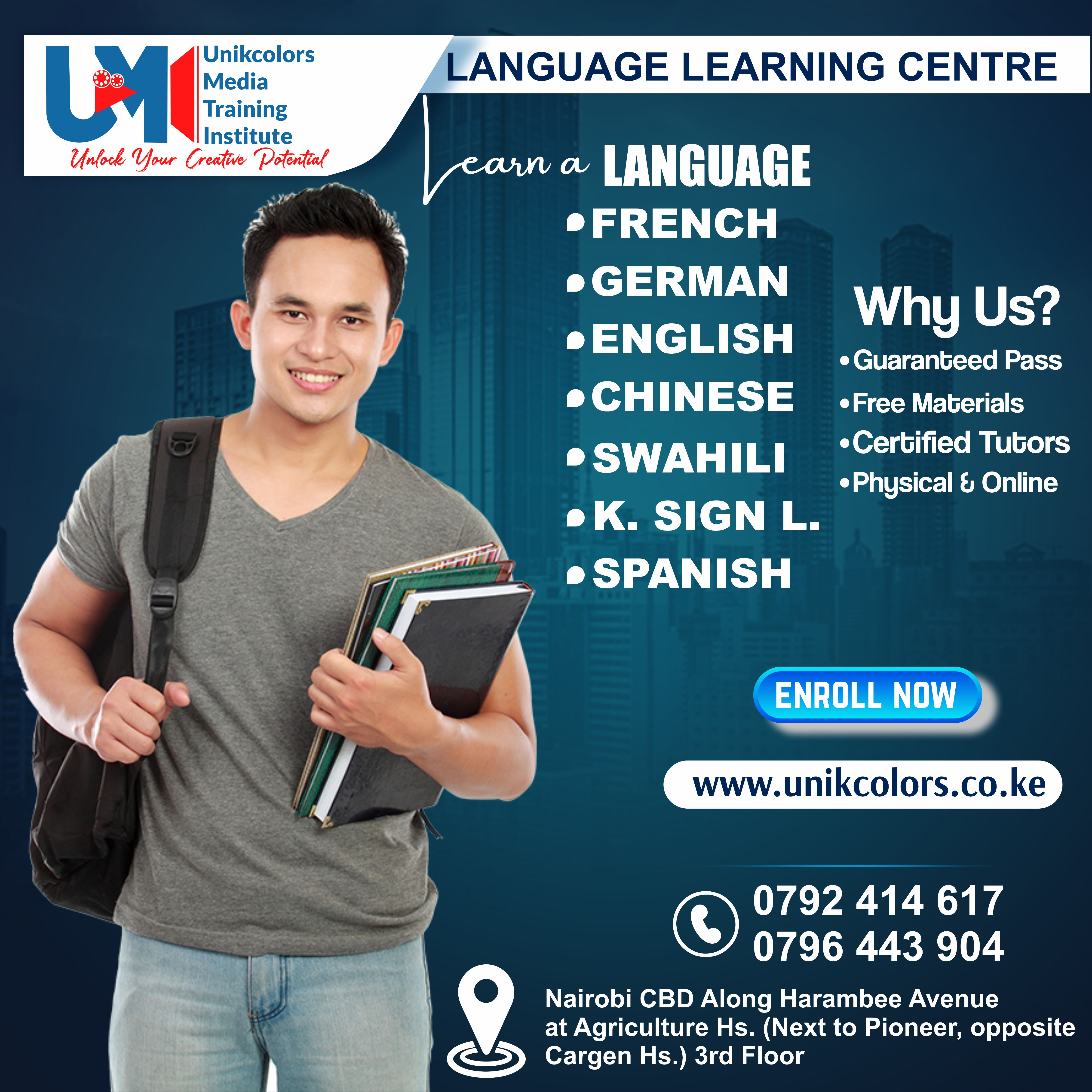 LANGUAGE TRAINING CENTRE - GERMAN | ENGLISH | FRENCH | CHINESE | SPANISH | SWAHILI | KENYA SIGN LANG